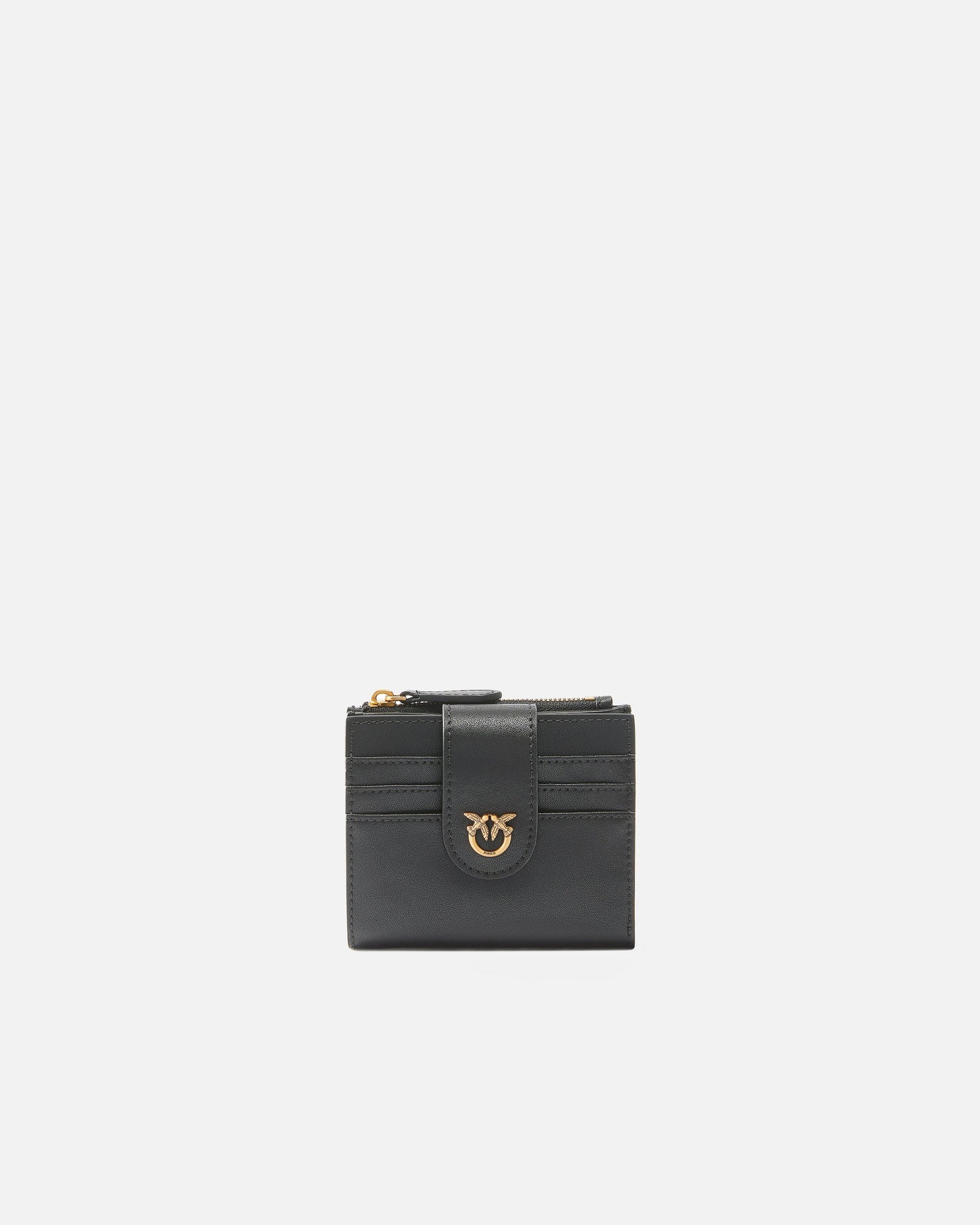 Small smooth leather wallet with logo