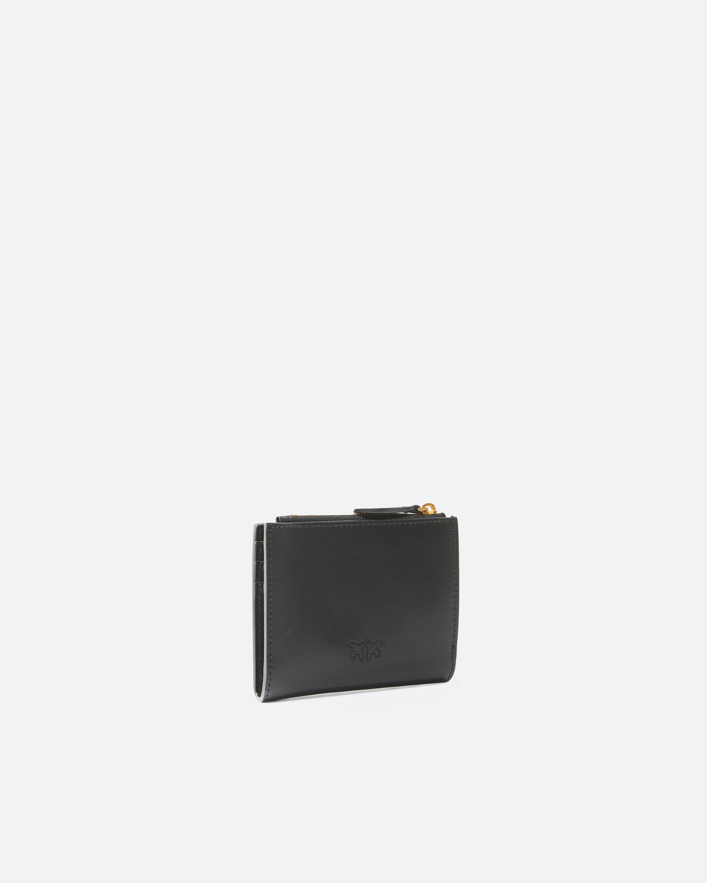Small smooth leather wallet with logo