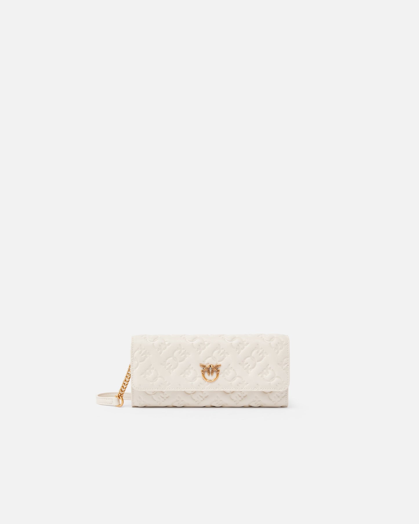 Rectangular Monogram leather wallet with strap