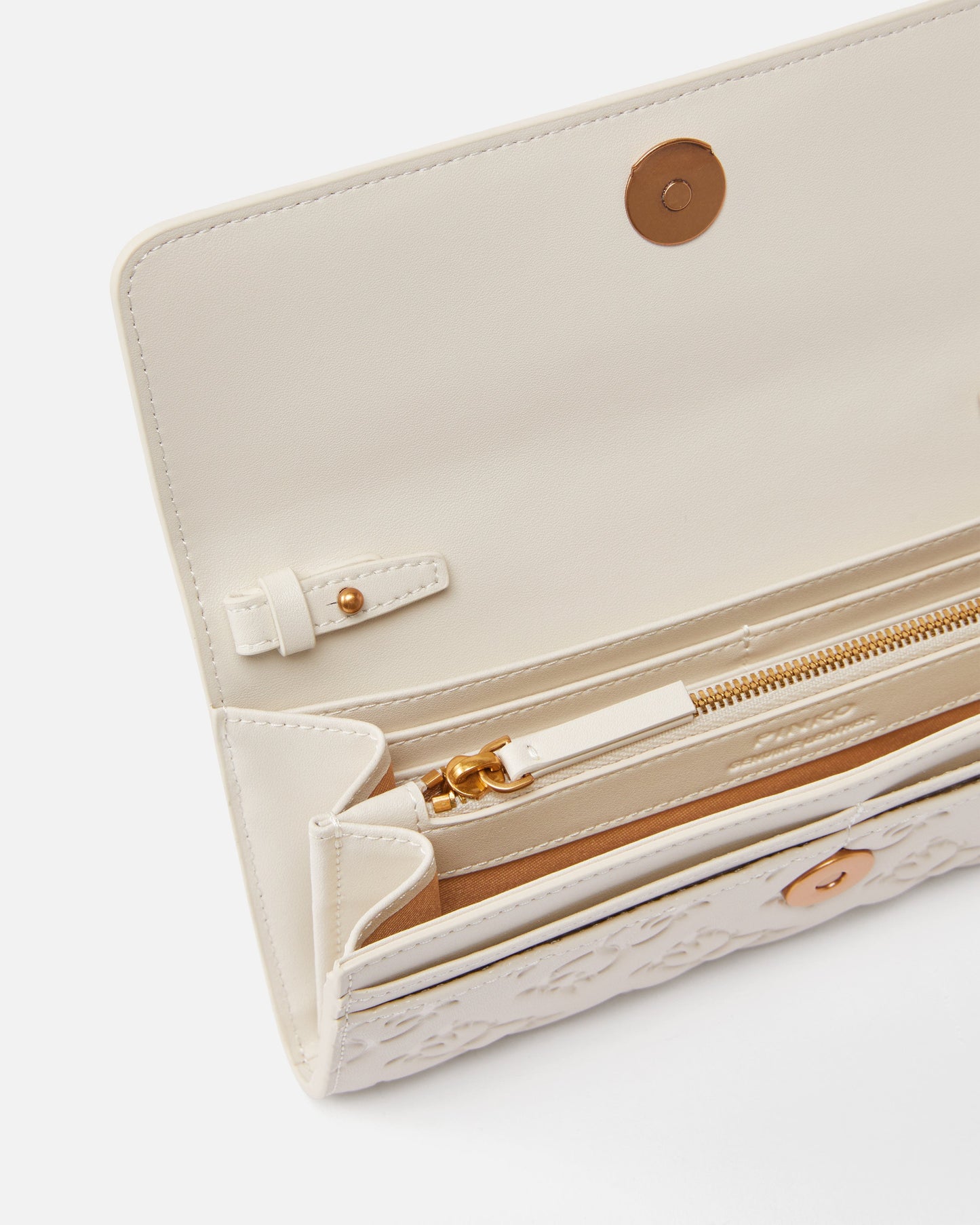 Rectangular Monogram leather wallet with strap