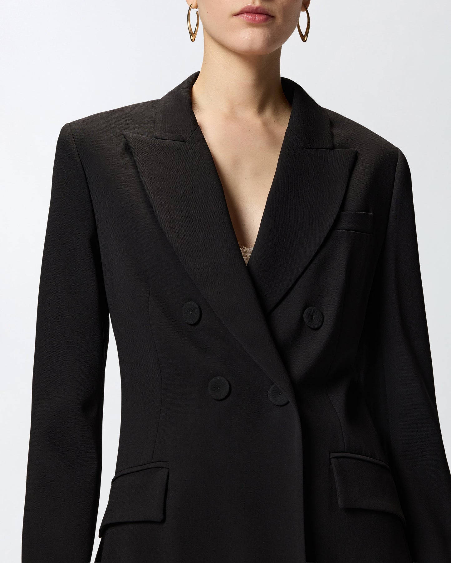 Fitted double-breasted jacket