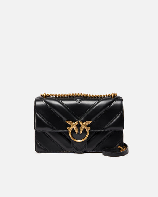 Medium Love Bag One Light chevron nappa leather crossbody bag
