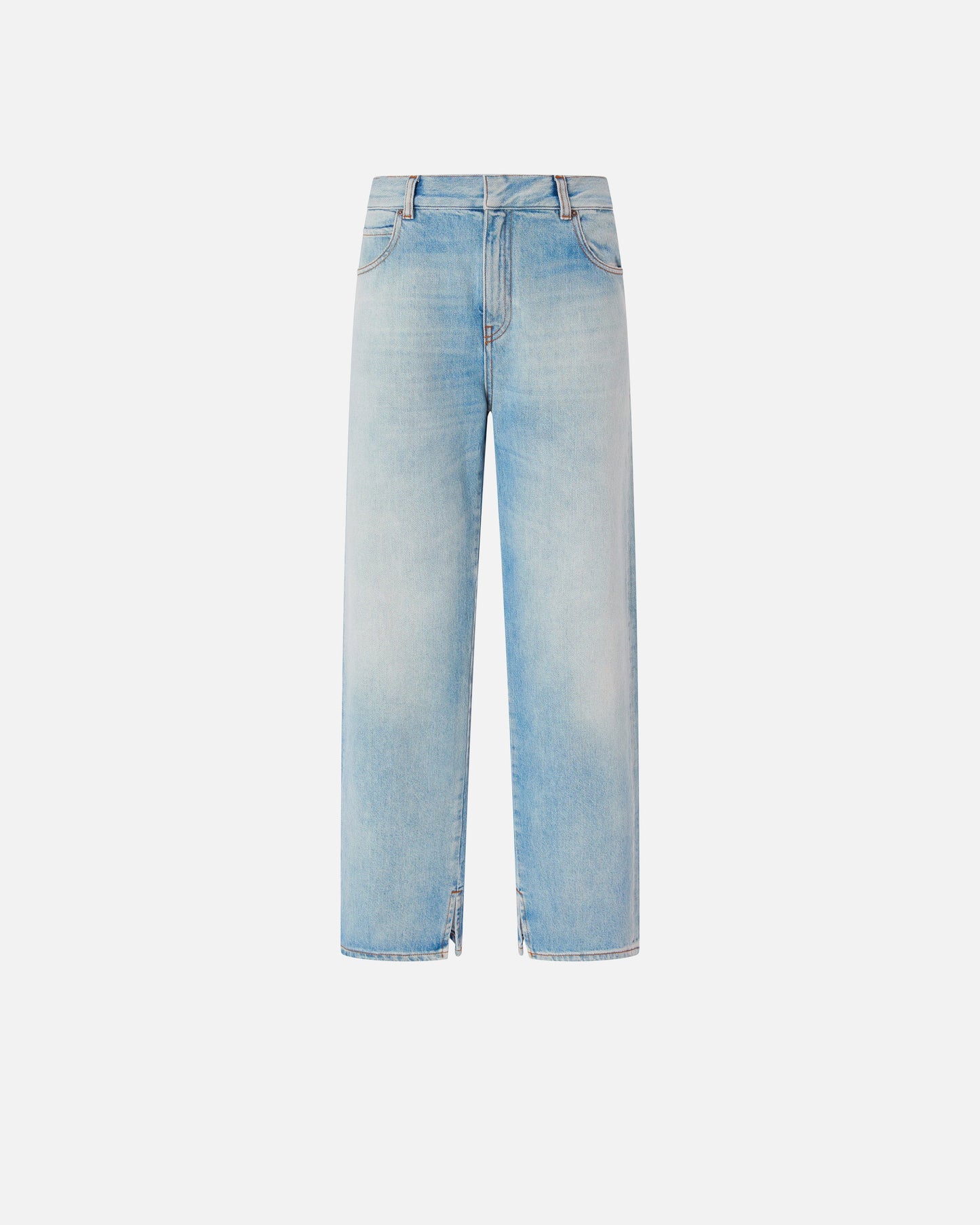 Loose-fit jeans with slits