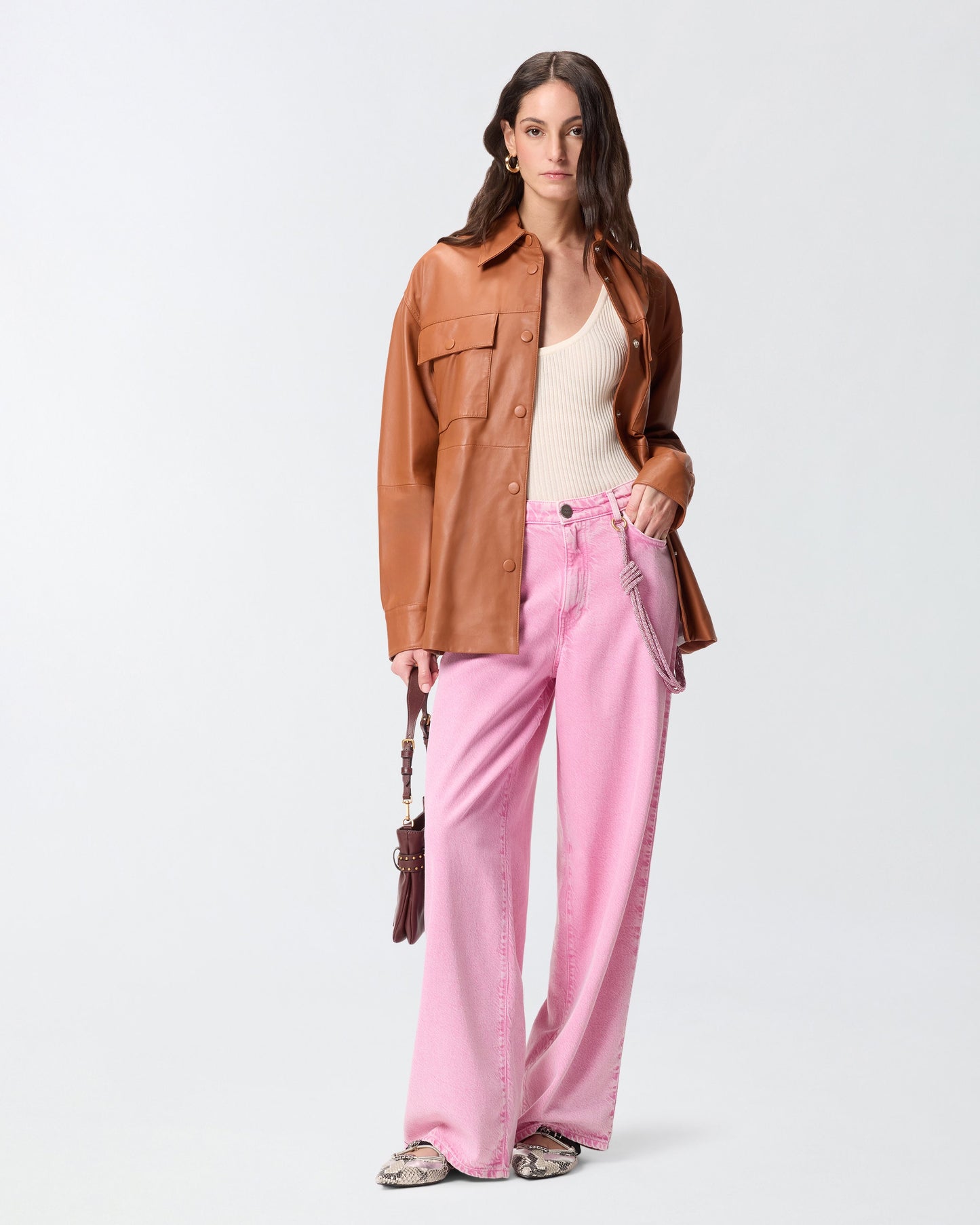 Jeans with jewel cord