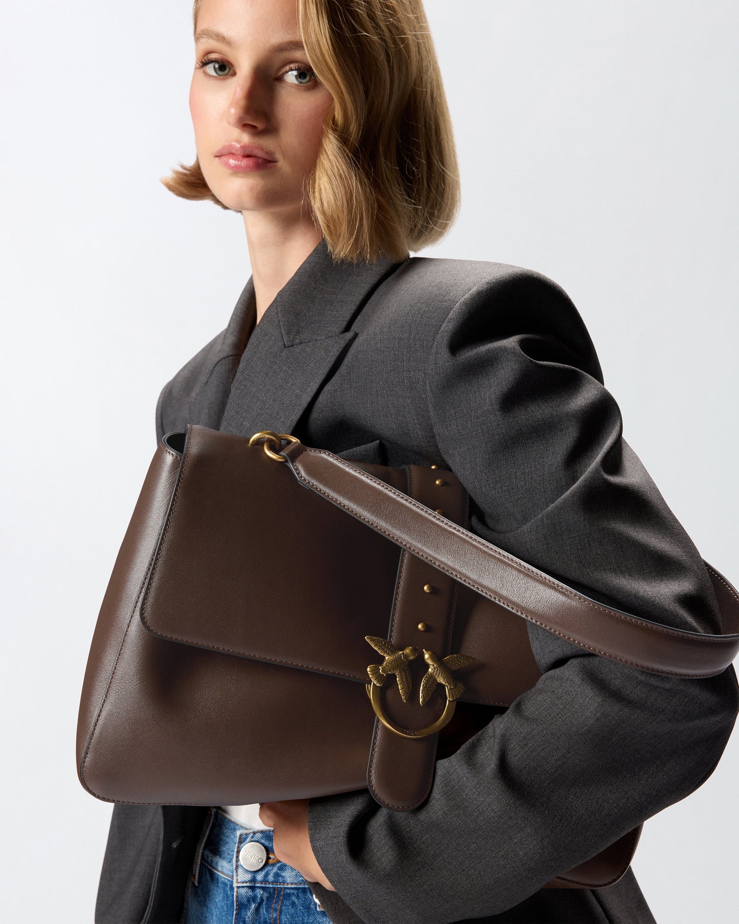 Leather maxi Love Bag Slouchy shoulder bag