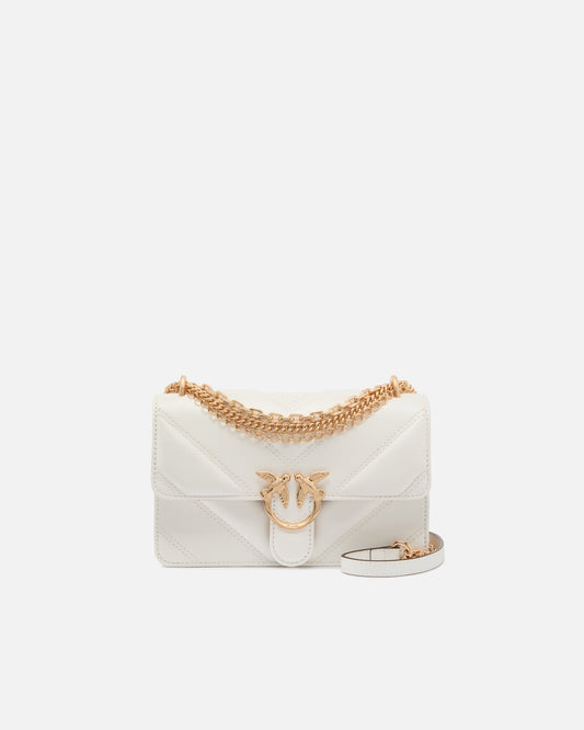 Mini Love Bag One shoulder bag in chevron leather and nappa with triple chain