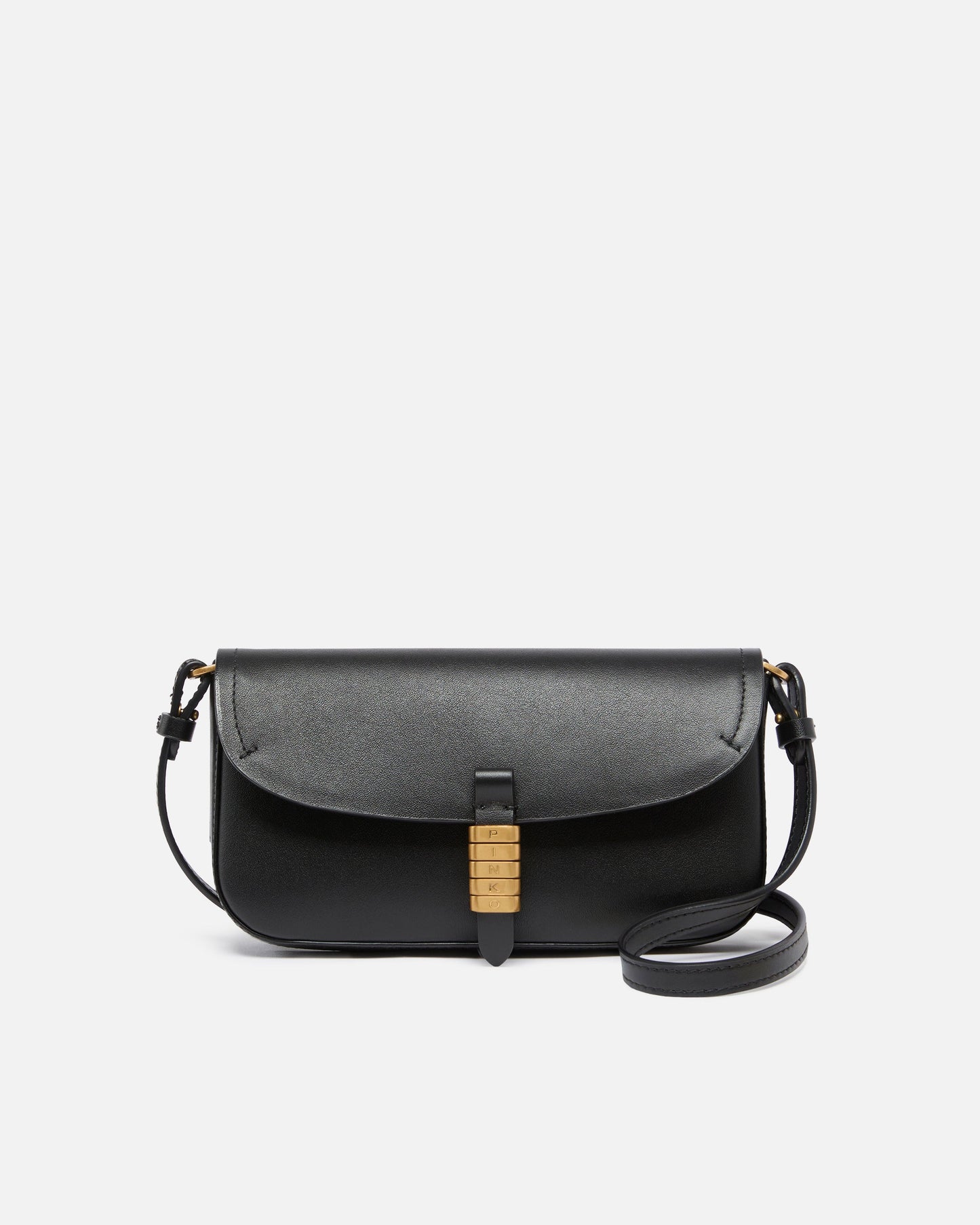 Saddle Flat medium shoulder bag in leather