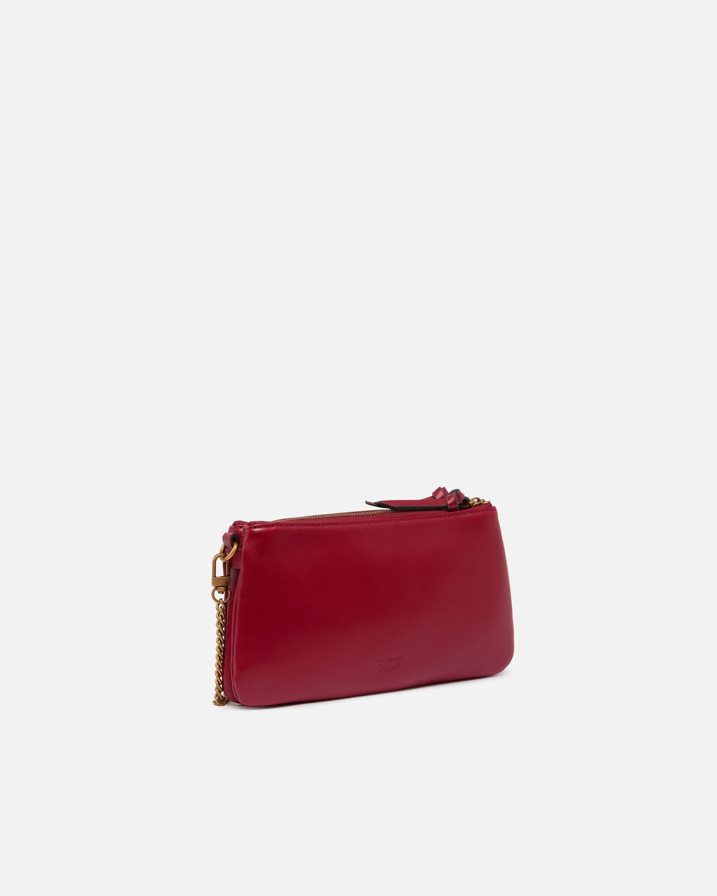 Leather Mini Double Bag with shoulder strap