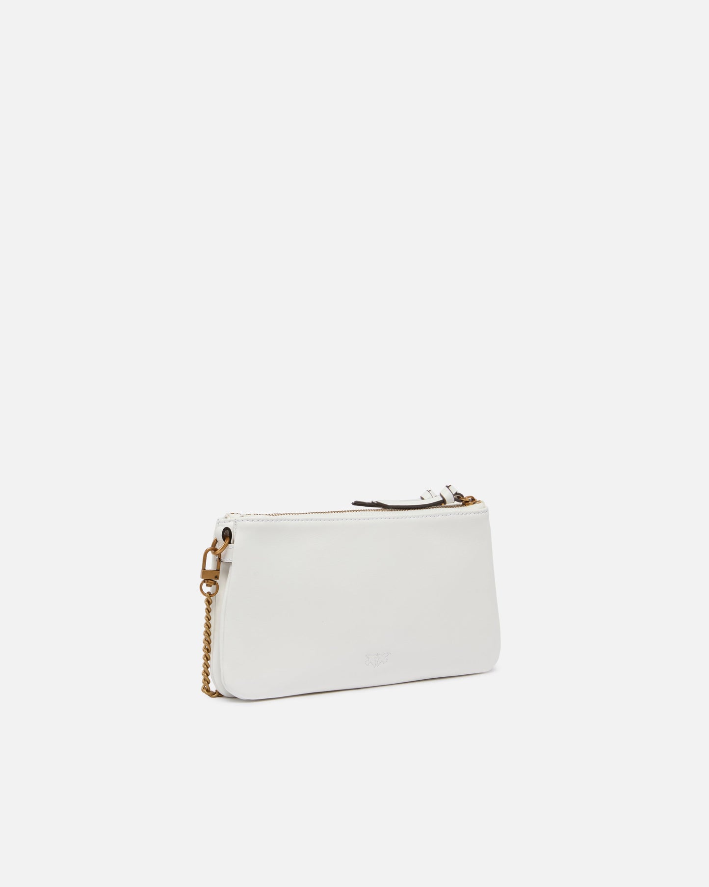 Leather Mini Double Bag with shoulder strap