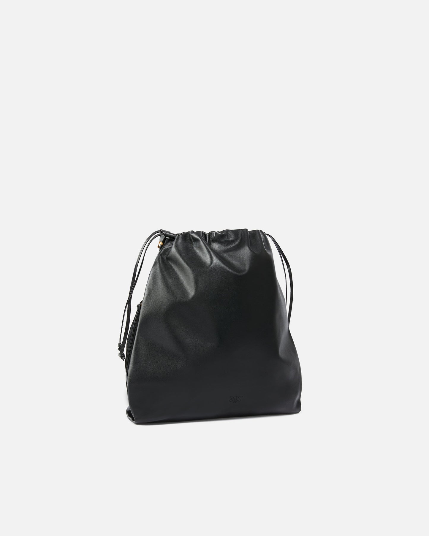 Leather Mini Slouchy Bag with Love Birds logo