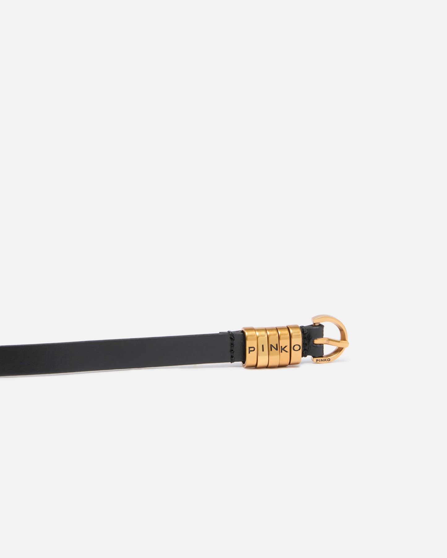 1.2-cm belt with logo lettering logo