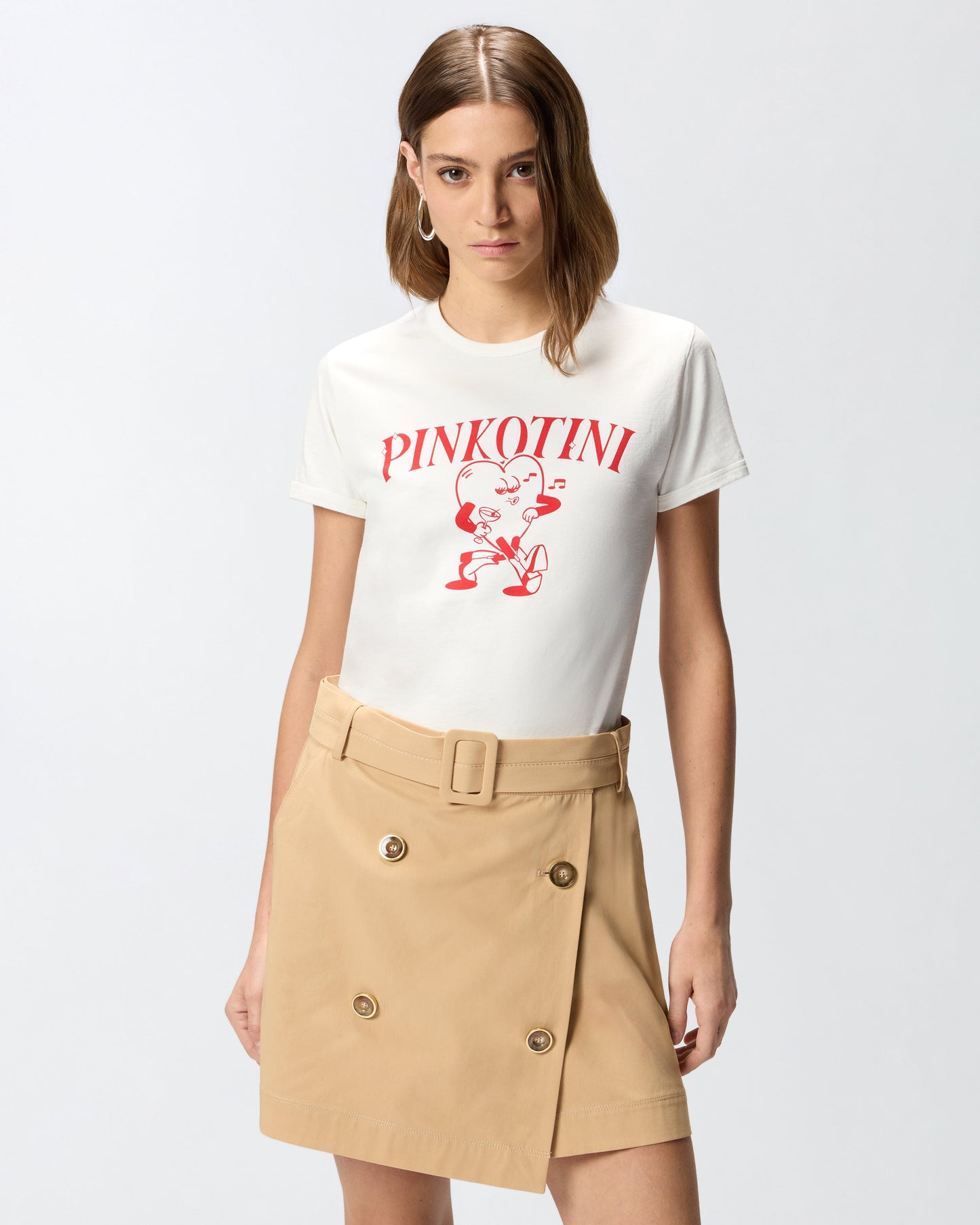 T-shirt with heart and logotini print