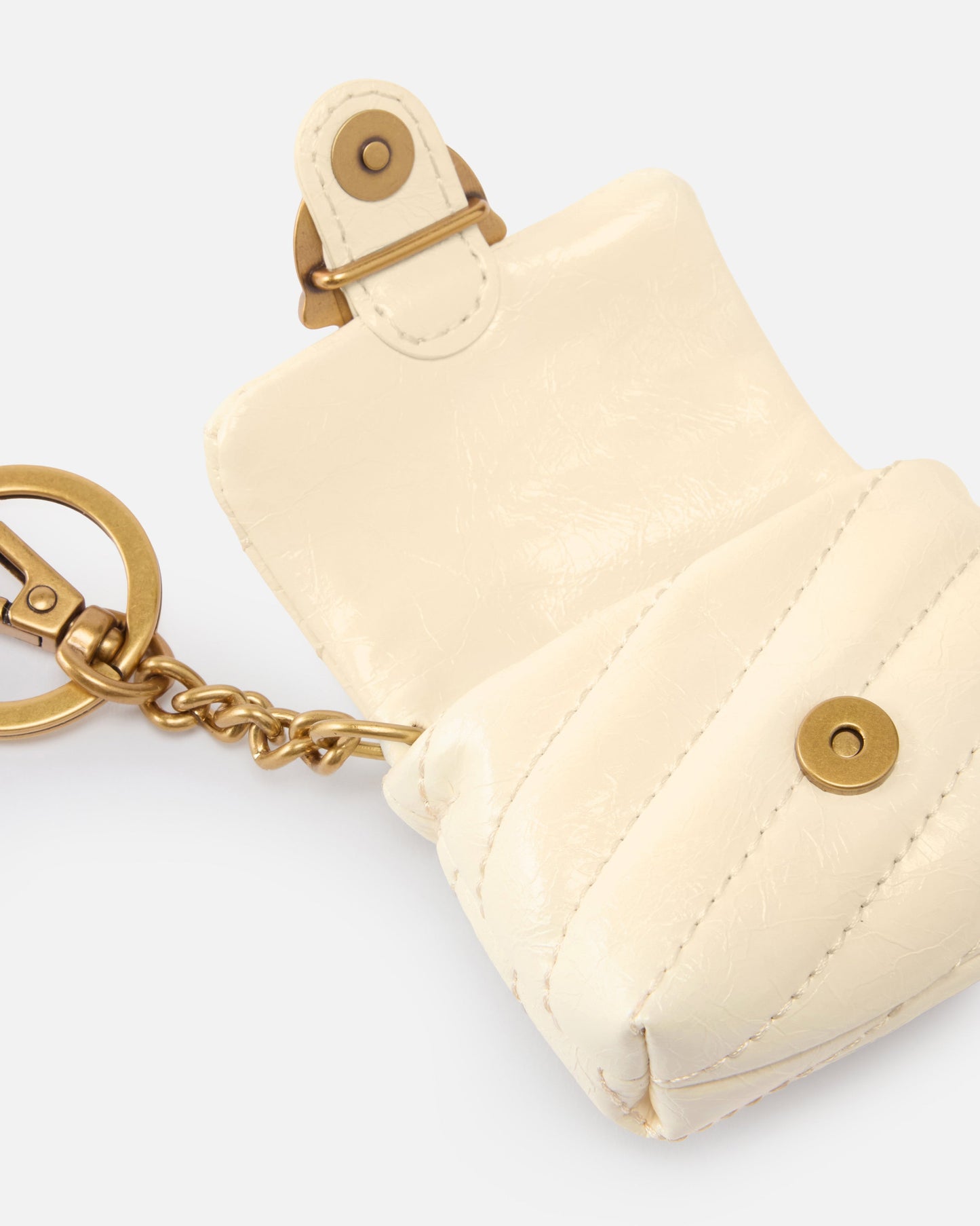Love Bag Puff AirPods case in shiny leather