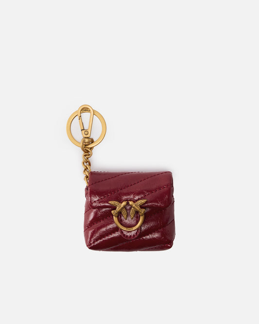 Love Bag Puff AirPods case in shiny leather