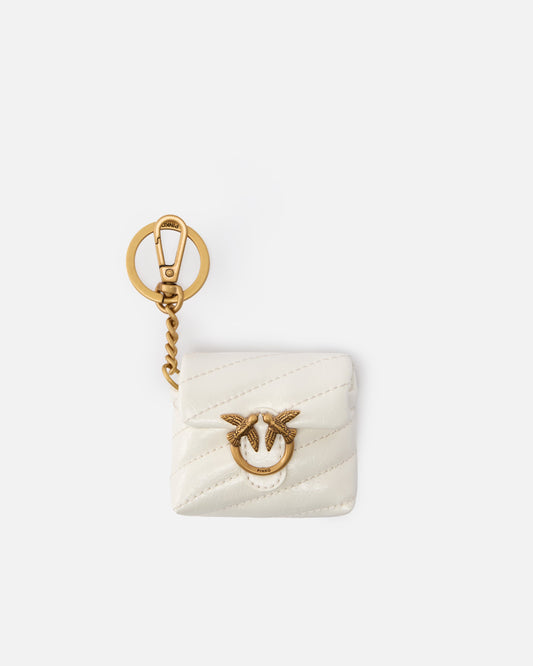Love Bag Puff AirPods case in shiny leather