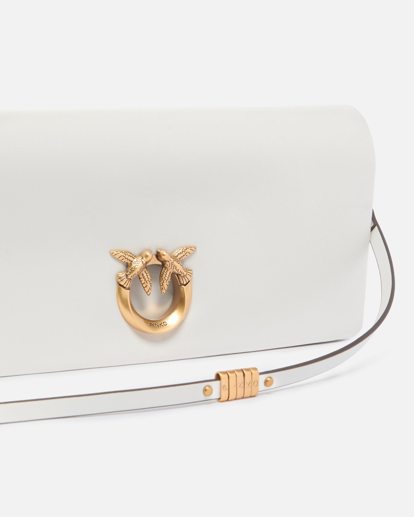 Love Bag Click Soft Horizontal medium crossbody clutch in leather