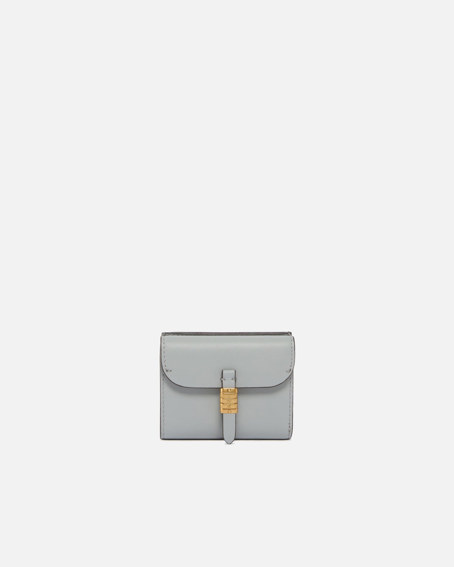 Leather wallet with logo lettering