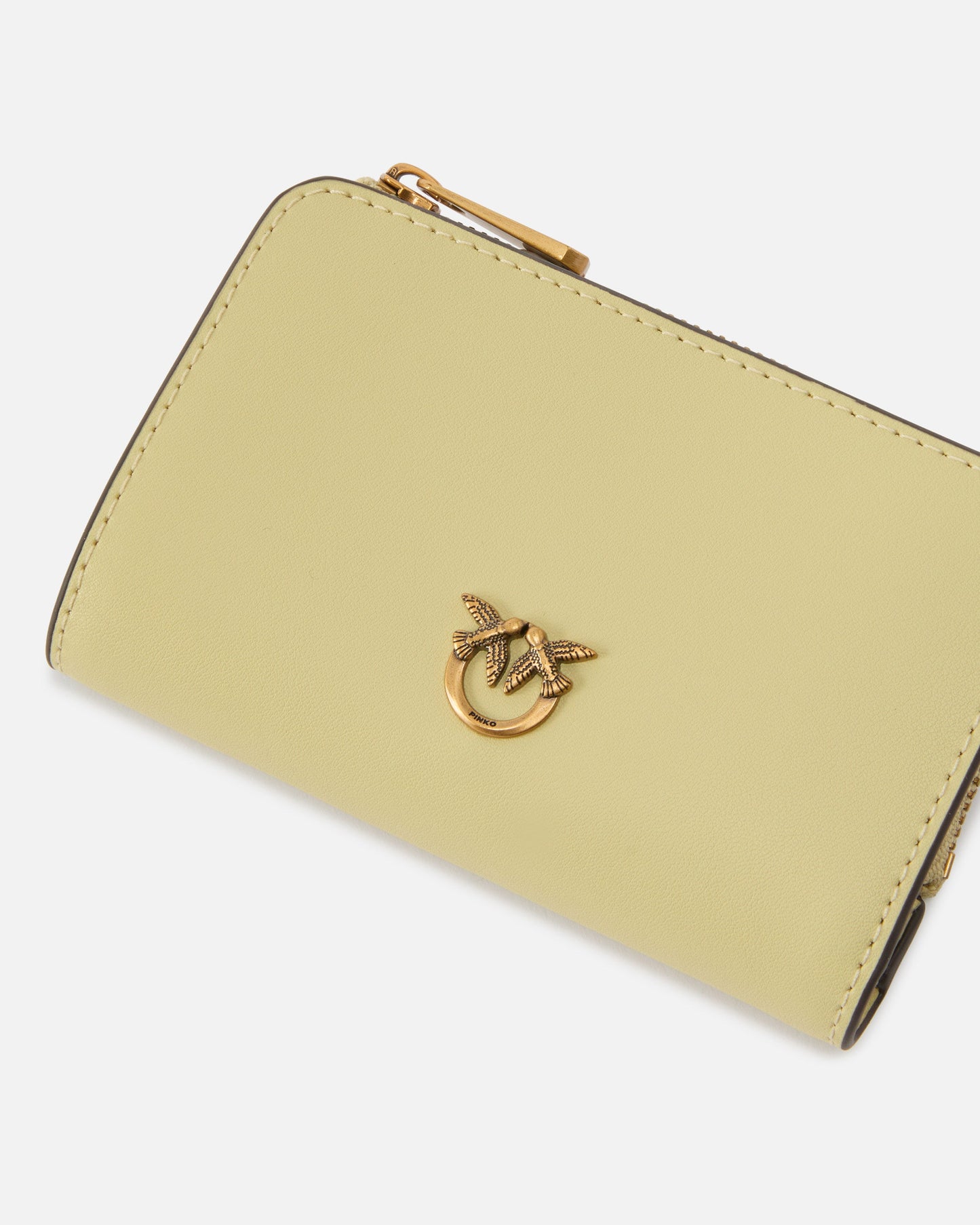 Mini wallet in leather with Love Birds
