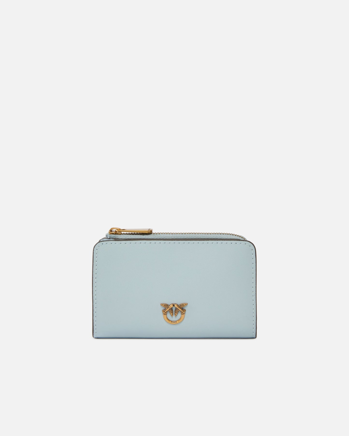 Mini wallet in leather with Love Birds