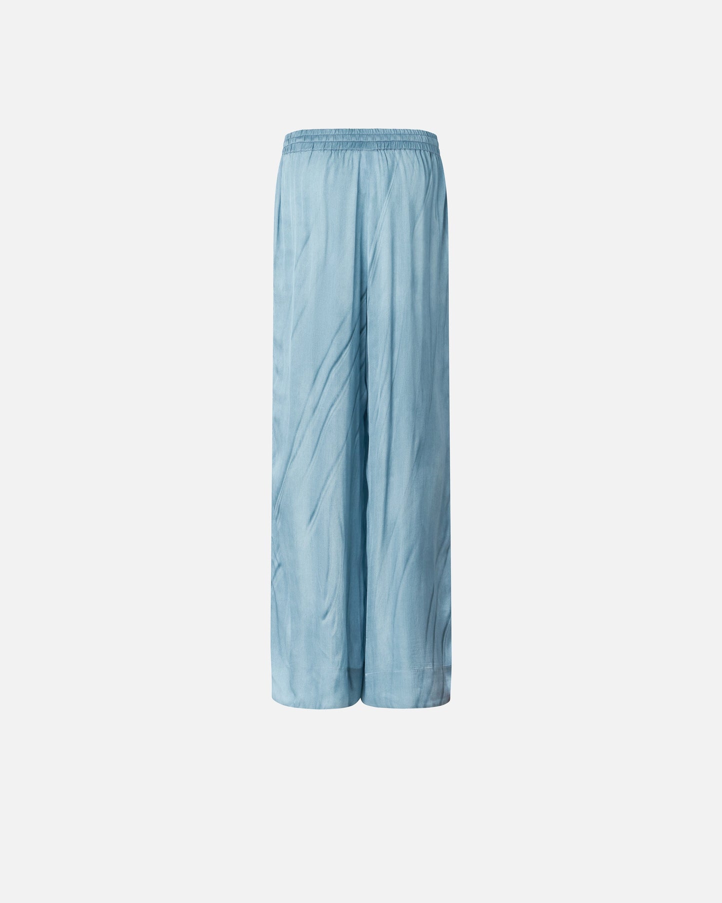 Fluid trousers with placed jewel print