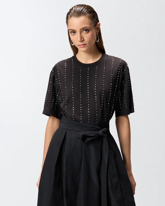 T-shirt with jewel stripes