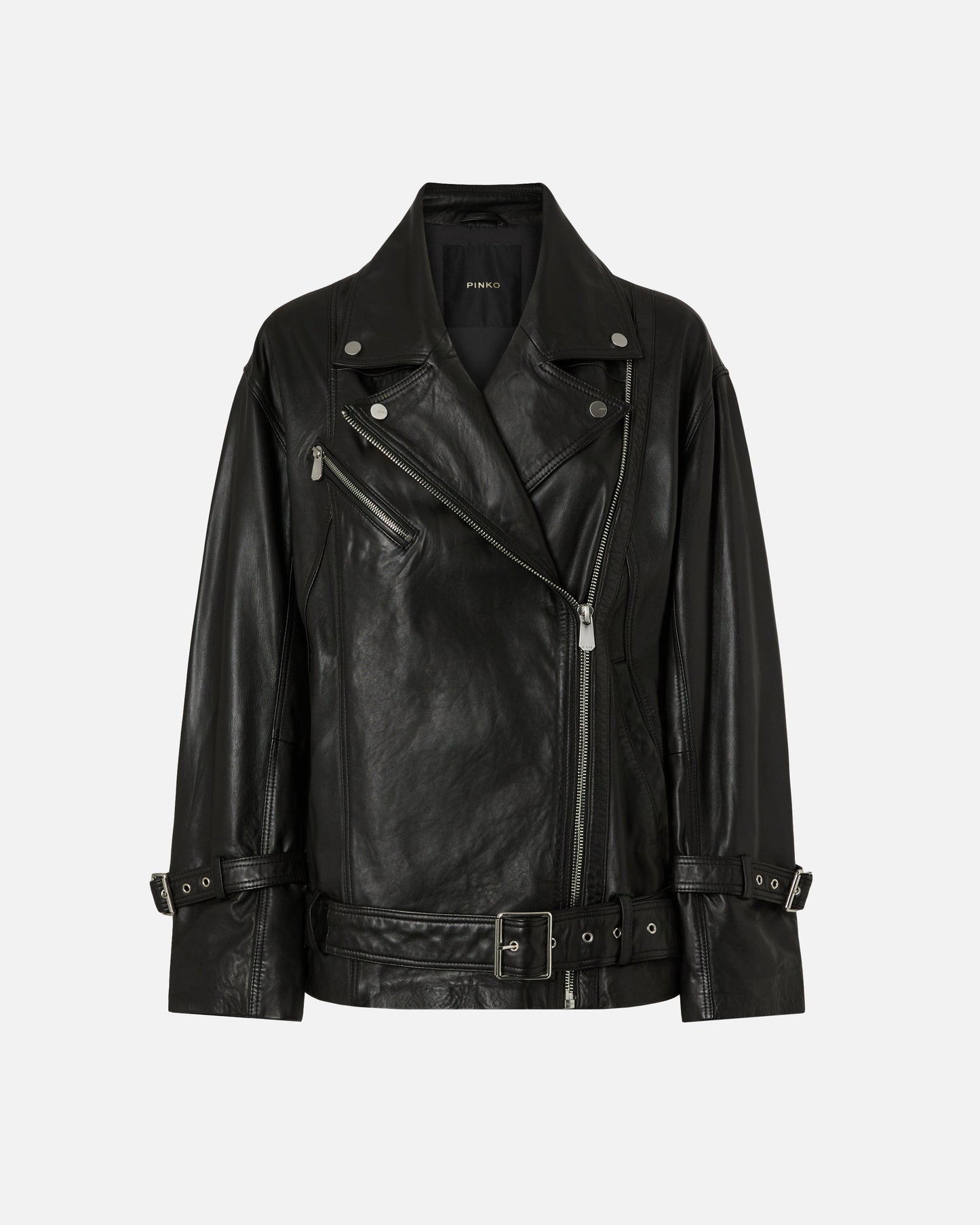 Leather biker jacket