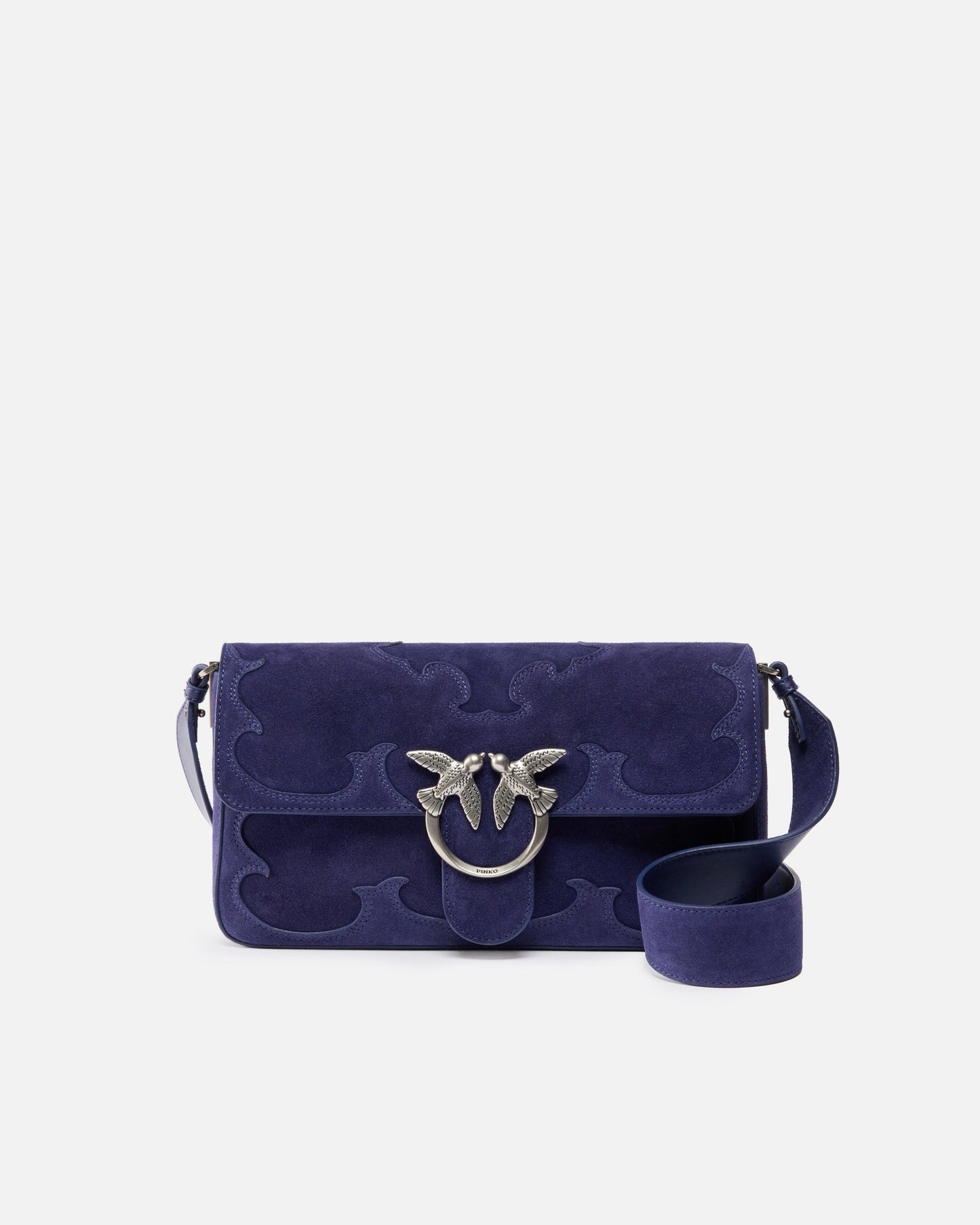 Love Bag One Slouchy medium shoulder bag in suede with inlays