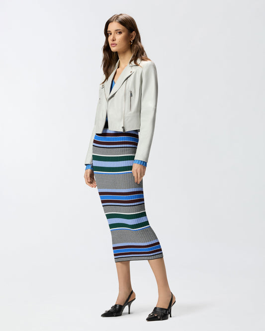 Biker-style jacket in nappa leather