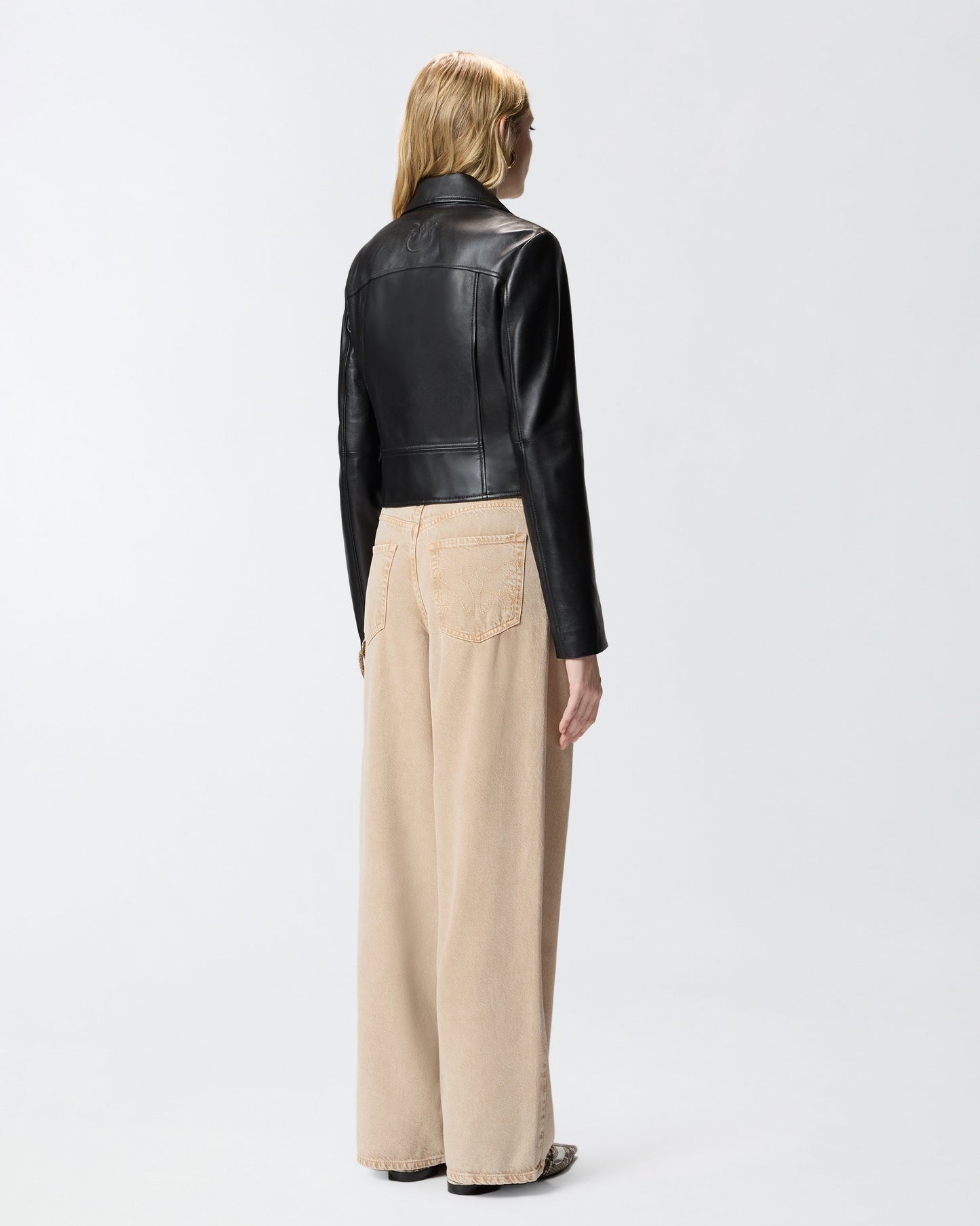Biker-style jacket in nappa leather