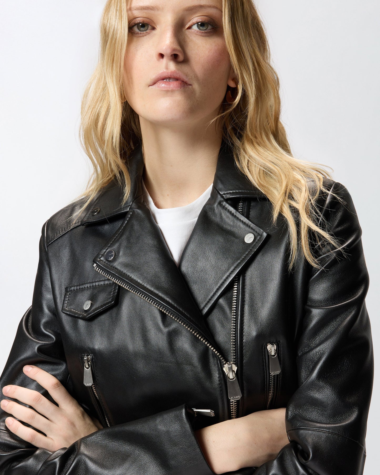 Biker-style jacket in nappa leather
