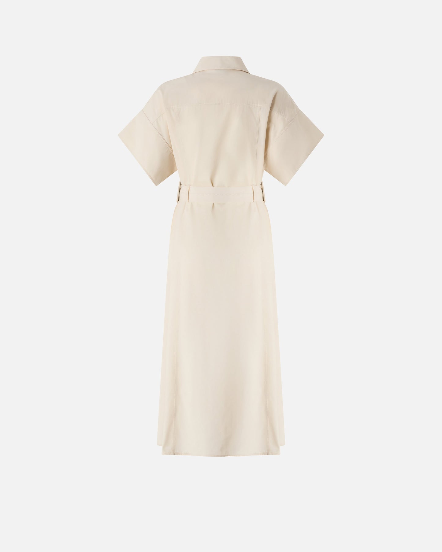 Midi shirt dress with belt