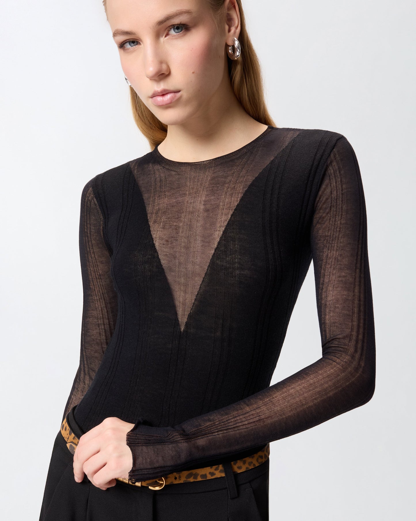 Bodysuit with sheer details