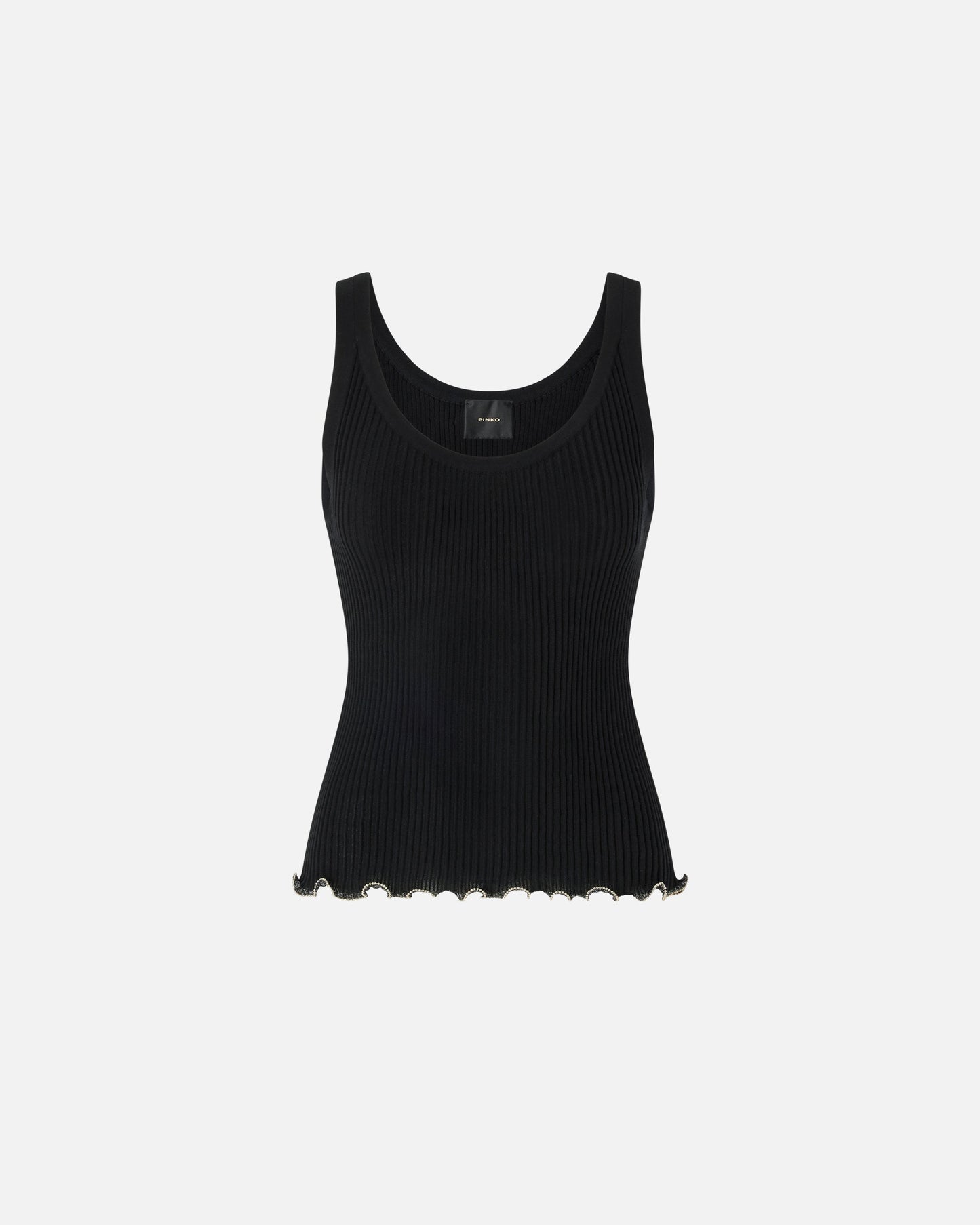 Ribbed vest top with logo