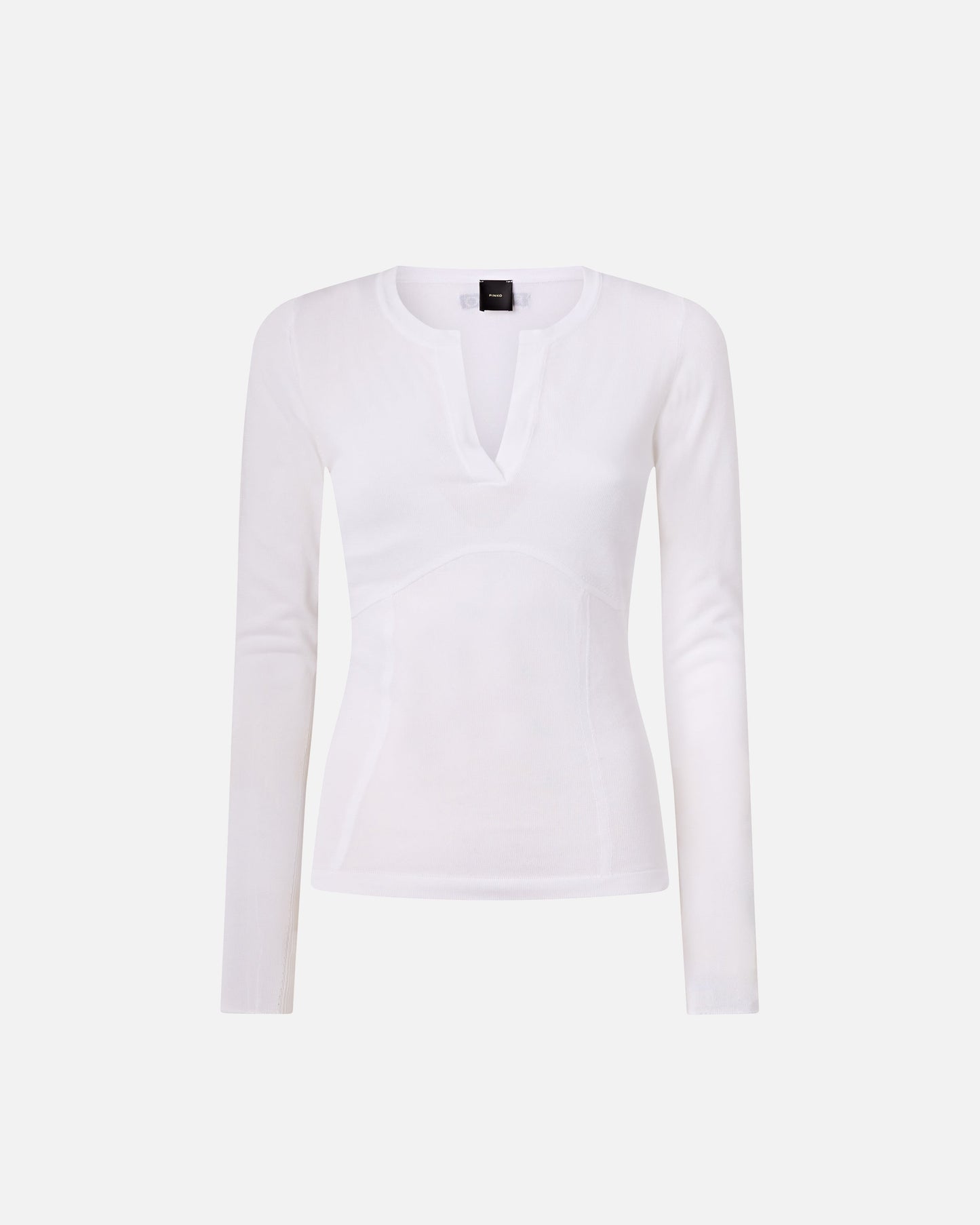 Sweater with open V-neck