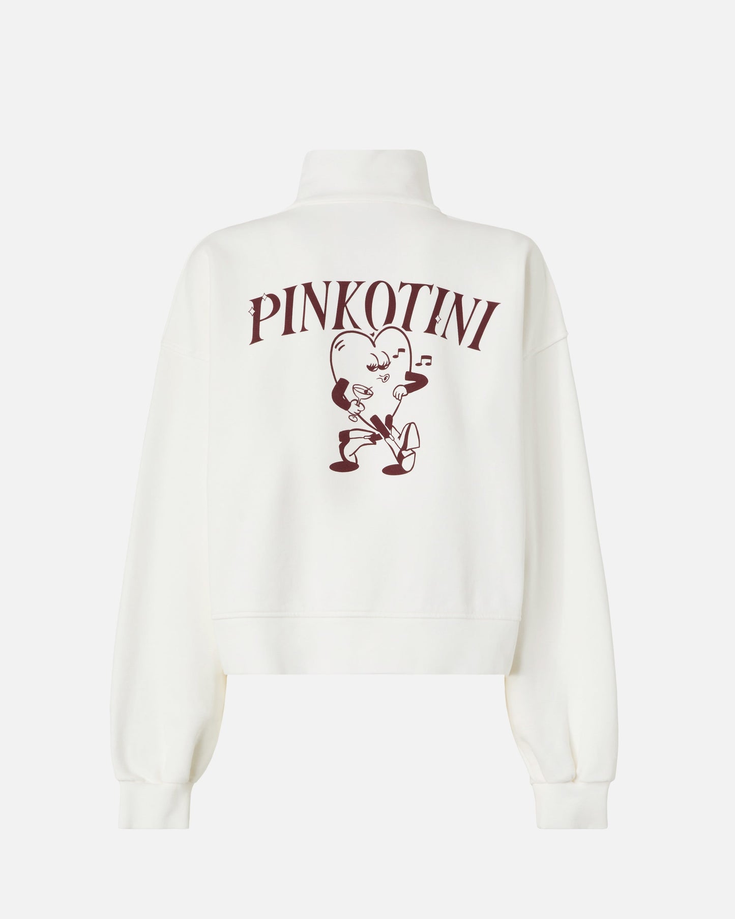 Sweatshirt with heart and logotini print