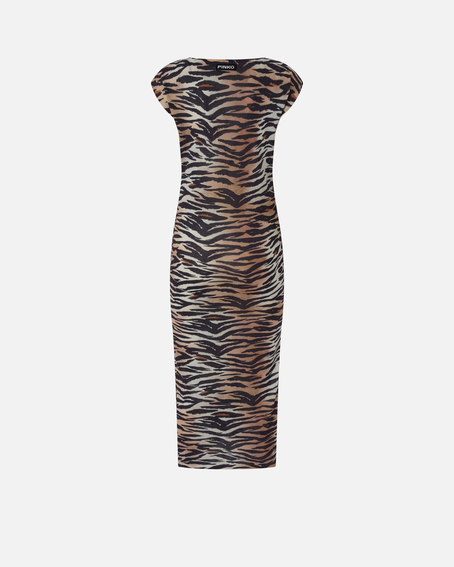 Sheath midi dress with animal print