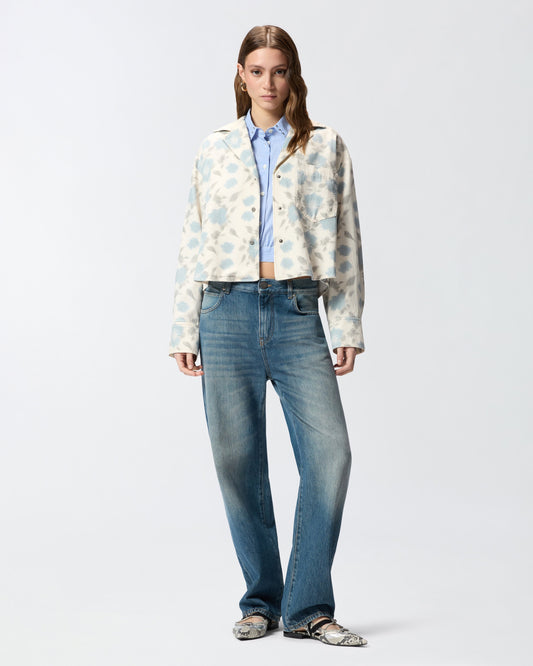 Loose-fit jeans with rear zips