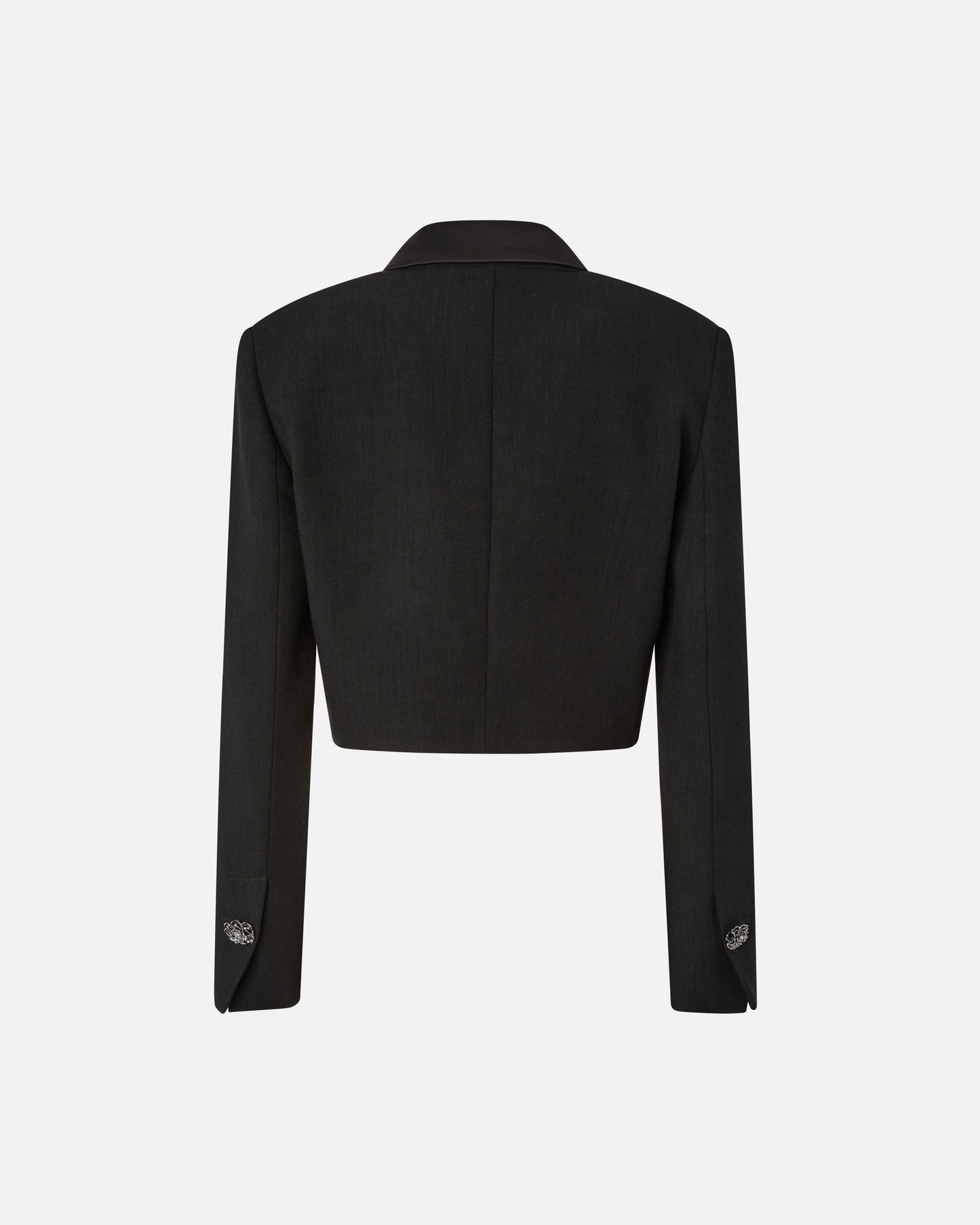 Cropped jacket with satin details