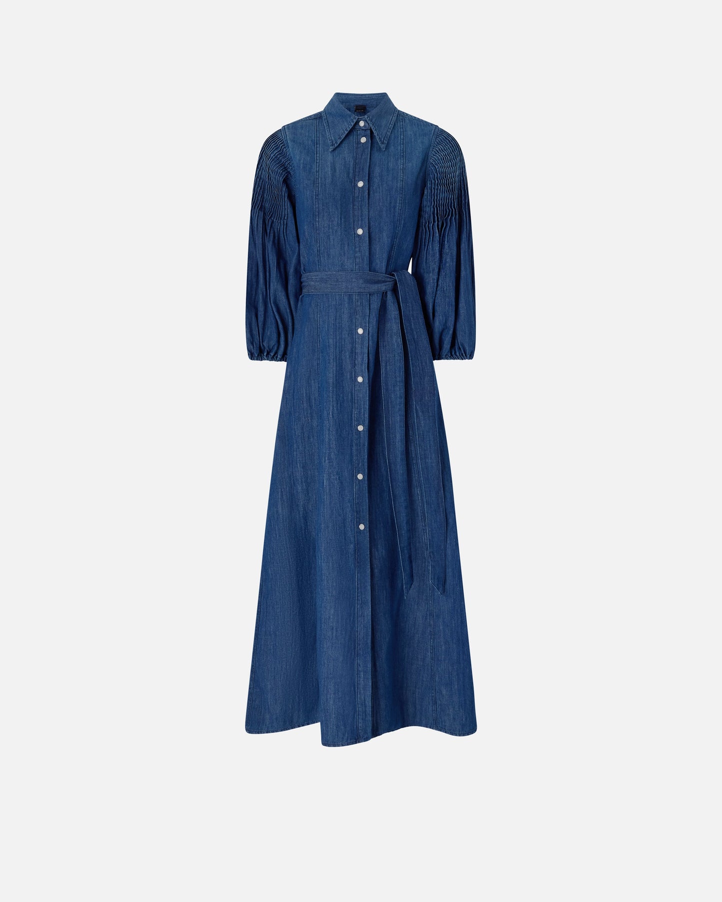 Long denim shirt dress