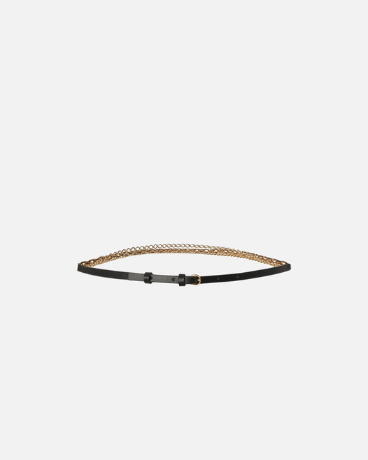 Studded belt with crossover effect, 1 cm