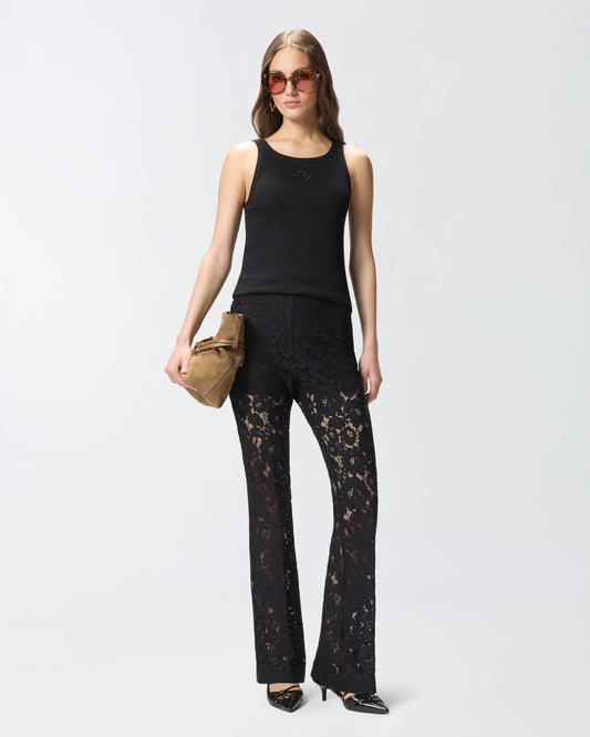Flared lace trousers
