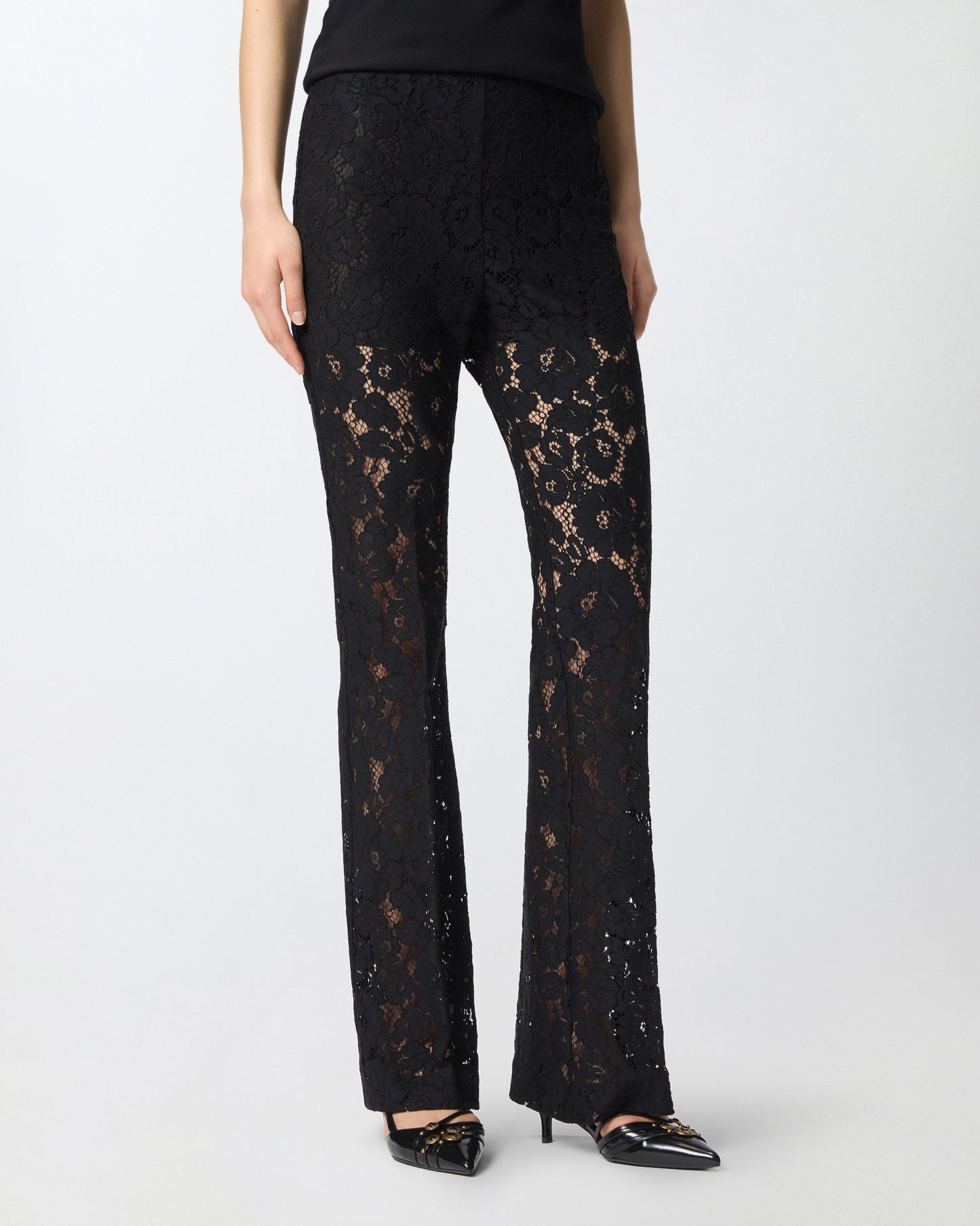 Flared lace trousers