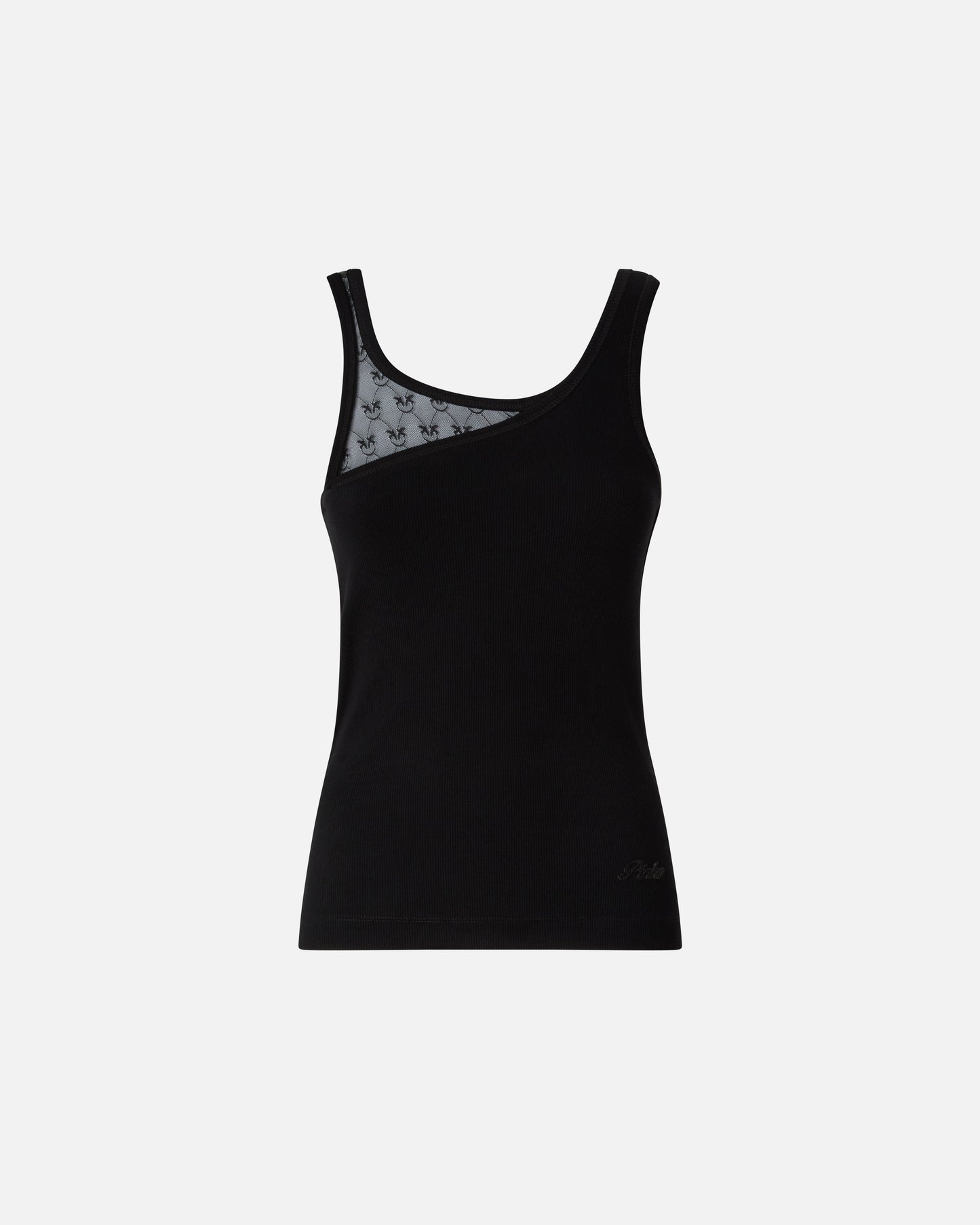 Vest top with Love Birds logo lace