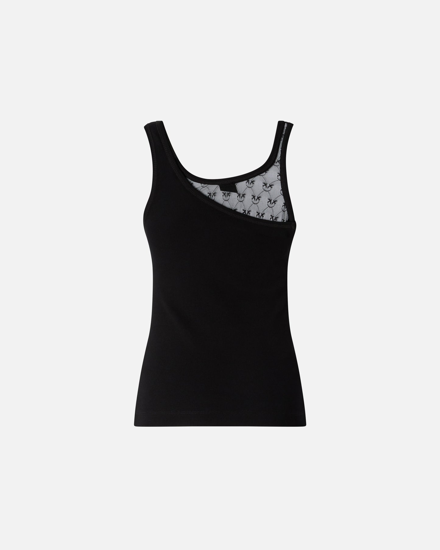 Vest top with Love Birds logo lace