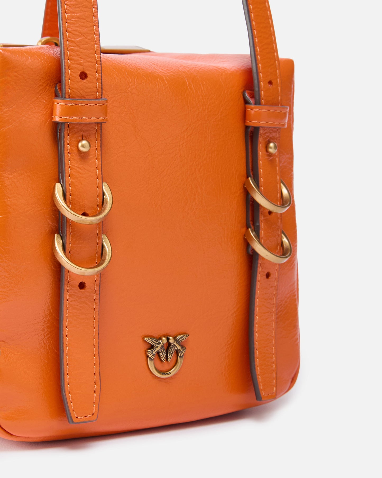 Cubic Bag small crossbody bag in shiny leather
