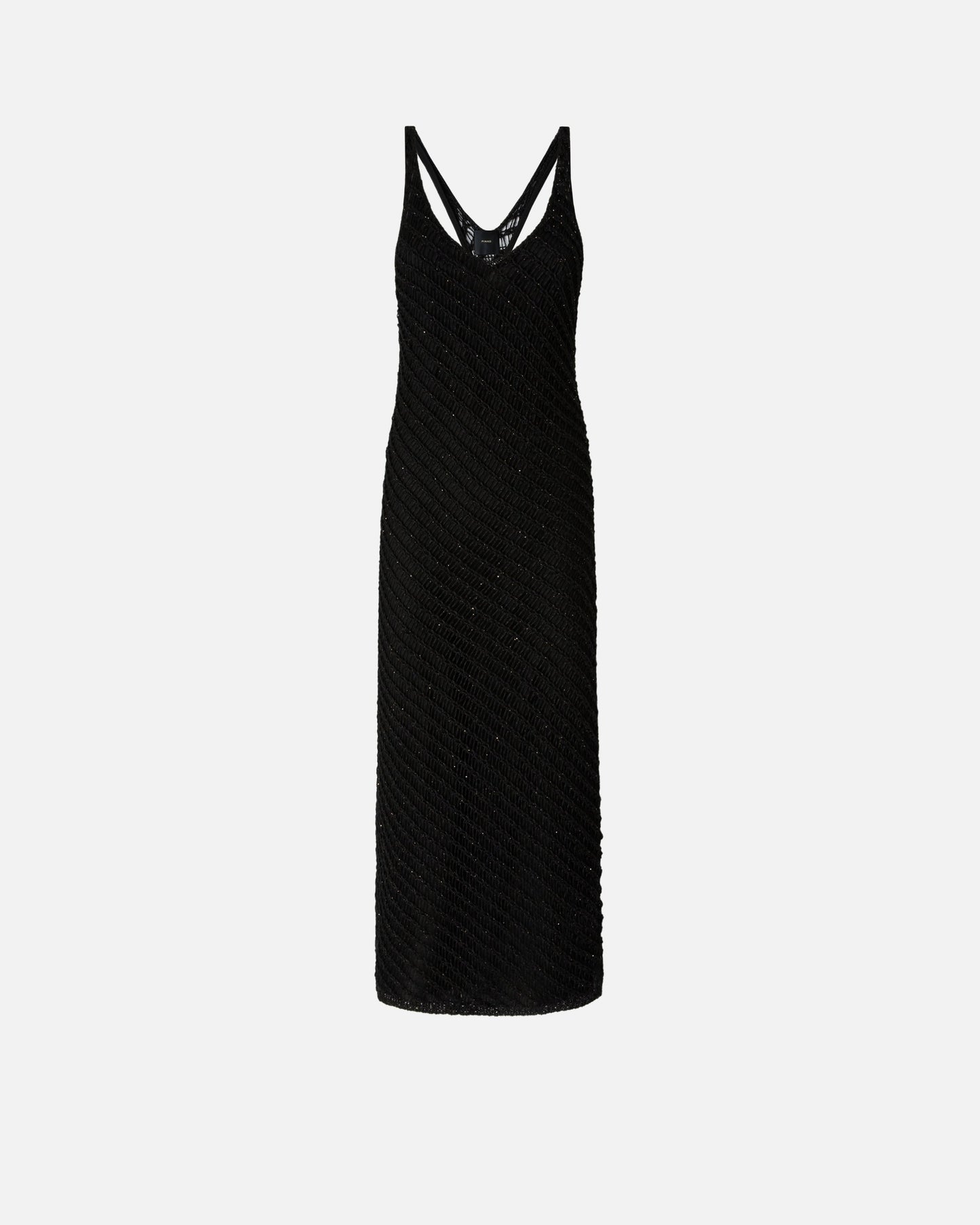 Crochet-effect midi dress with sequins