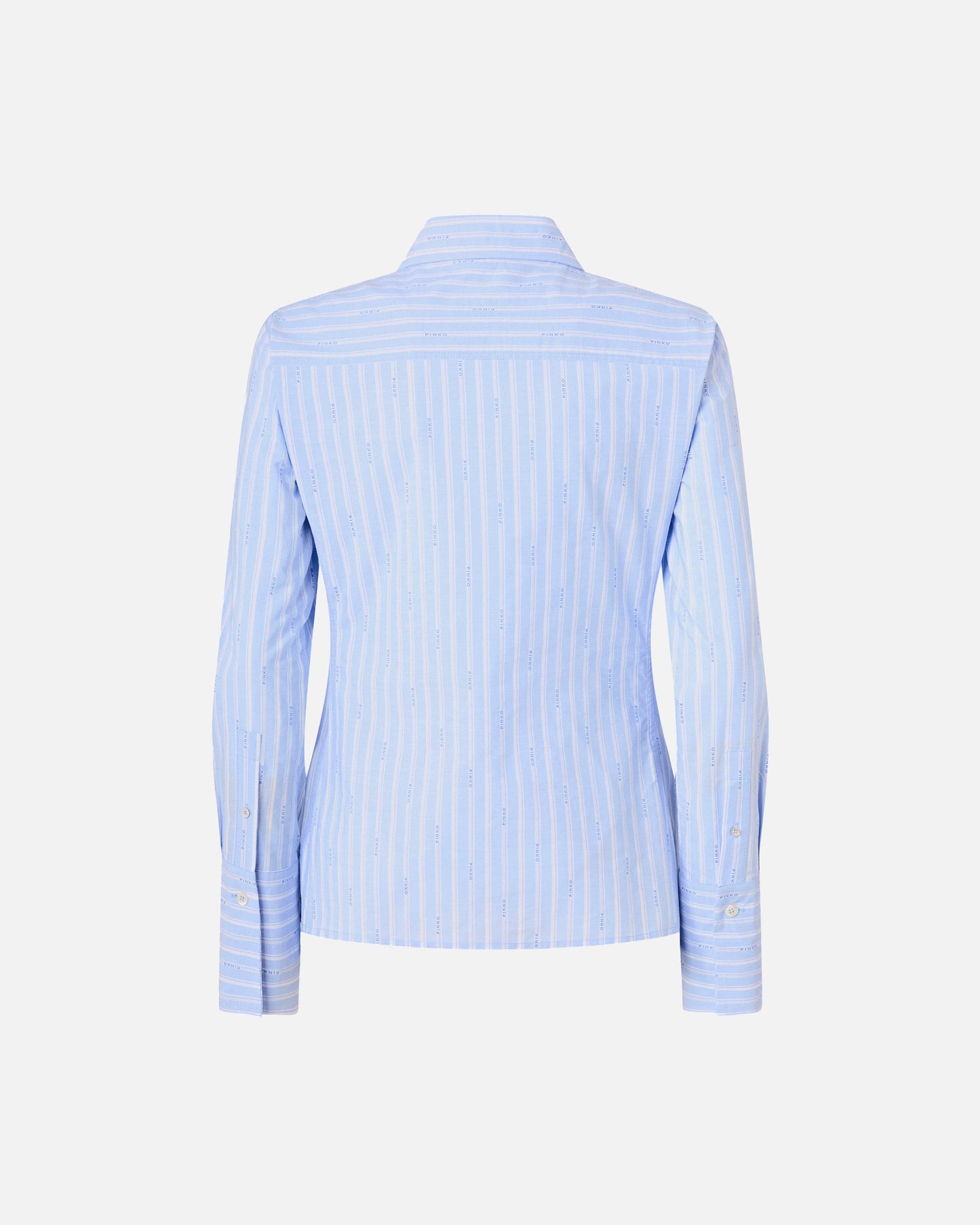 Striped cotton shirt with logo