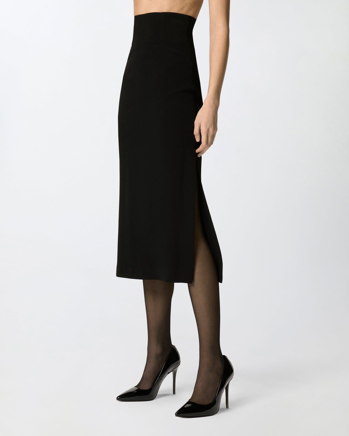 Midi skirt with bodice waist