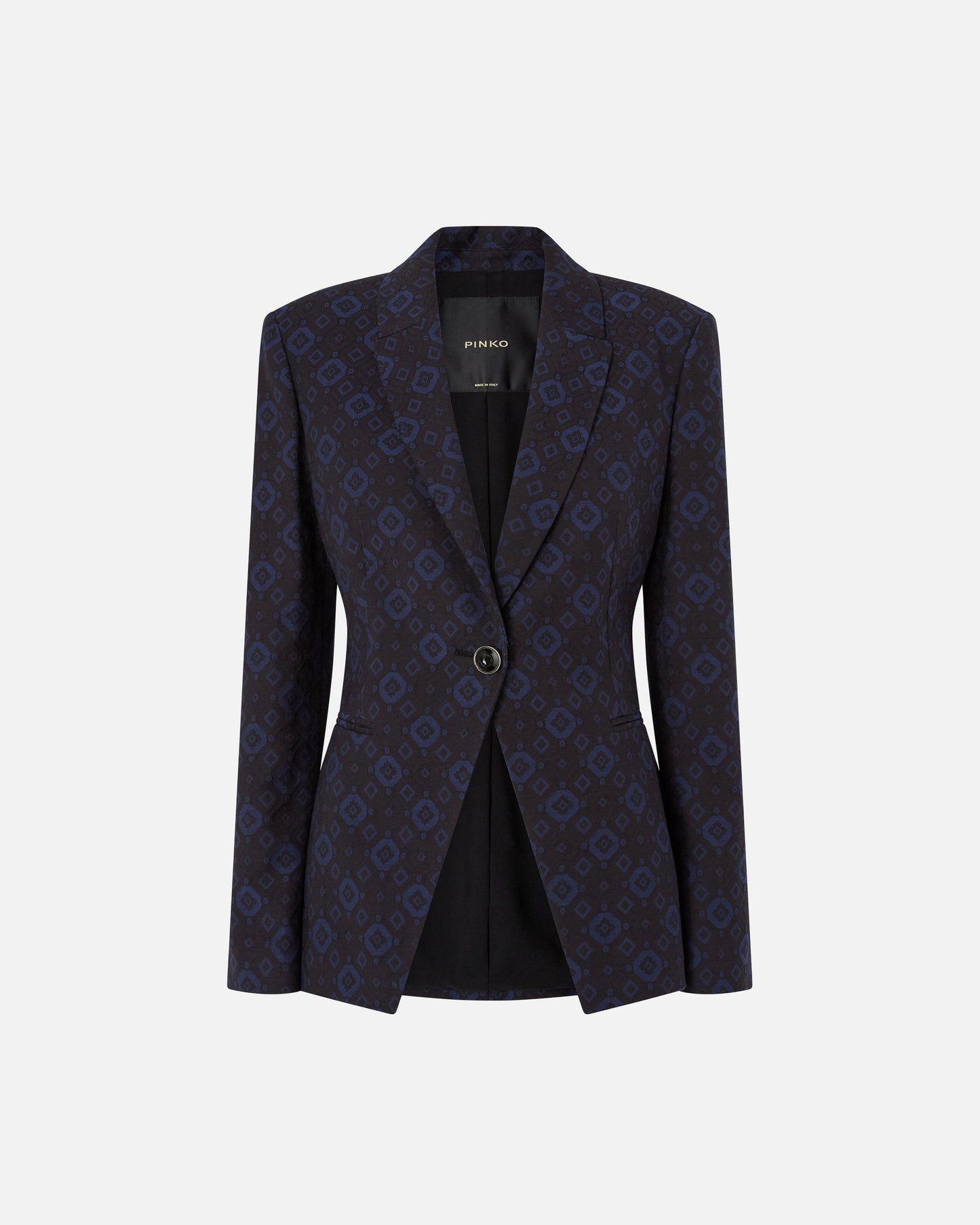 Jacket with geometric and floral motif