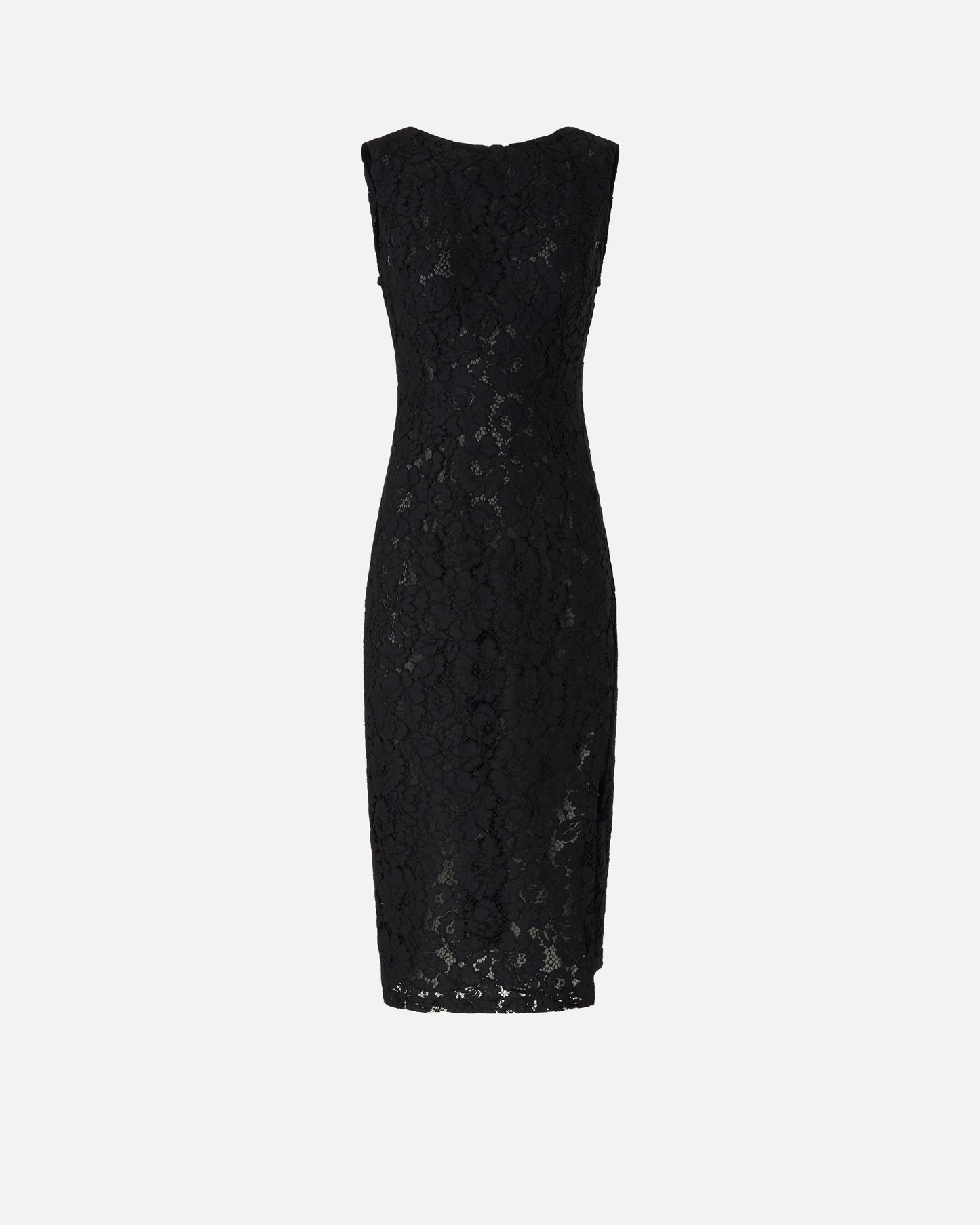 Floral lace dress with plunging rear neckline